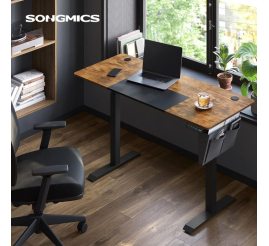 Slika izdelka: SONGMICS električna Sit/Stand miza z okvirjem črno rustikalna, LSD016X01