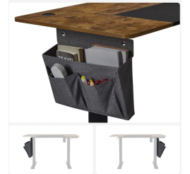 Slika izdelka: SONGMICS električna Sit/Stand miza z okvirjem črno rustikalna, LSD016X01