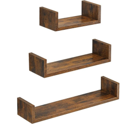 Slika izdelka: SONGMICS komplet 3 plavajočih stenskih polic