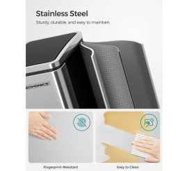 Slika izdelka: SONGMICS koš za ločevanje odpadkov 2x15L, LTB30H