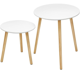 Slika izdelka: SONGMICS Miza 2X za dnevni prostor 45 x 50 x 45cm bela, LET07WN