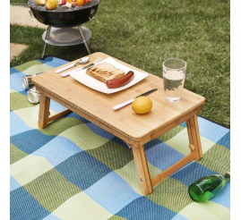 Slika izdelka: SONGMICS nastavljiva mizica za prenosni računalnik iz bambusa LLD01N