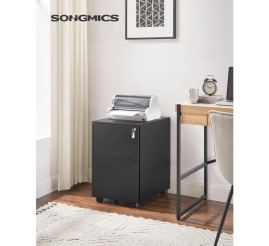 Slika izdelka: SONGMICS Pisarniška omarica na kolesih OFC60BK