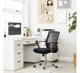 Slika izdelka: SONGMICS pisarniški stol črn OBN83B