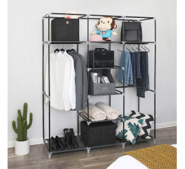 Slika izdelka: SONGMICS platnena garderobna omara, siva, RYG12G