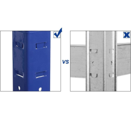 Slika izdelka: SONGMICS Regal 150 x 75 x 30 cm rjavo-moder,GLR30Q