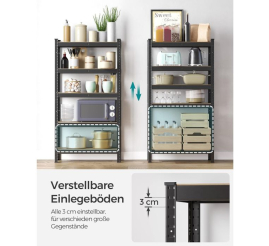 Slika izdelka: SONGMICS Regal 30 x 75 x 150 cm rjavo-črna,GLR030B21