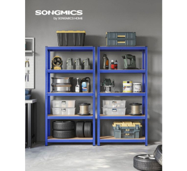 Slika izdelka: SONGMICS Regal 40 x 90 x 180 cm rjavo-moder,GLR040Q01