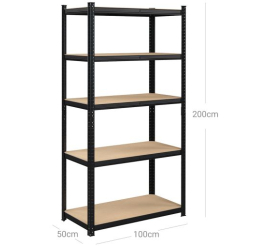 Slika izdelka: SONGMICS Regal 50 x 100 x 200 cm rjavo-črna, GLR050B01