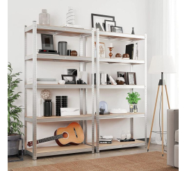 Slika izdelka: SONGMICS Regal 50 x 100 x 200 cm bež-srebrna, GLR050E01