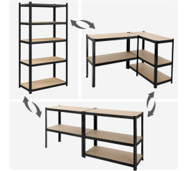 Slika izdelka: SONGMICS Regal 50 x 100 x 200 cm rjavo-črna, GLR050B01