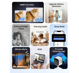 Slika izdelka: SONOFF notranja videonadzorna kamera CAM-S2, 1080P, Wi-Fi