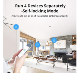 Slika izdelka: SONOFF pametno stensko stikalo Wi-Fi 4-kanalni 4CHPROR3