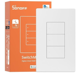 Slika izdelka: SONOFF pametno stensko stikalo ZBM5-3C-120W