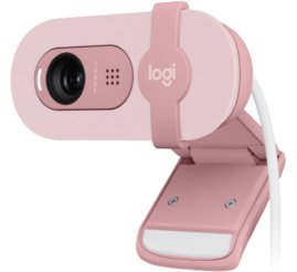 Slika izdelka: Spletna kamera Logitech Brio 100 2MP FHD 30FPS 58° USB-A roza pokrov za lečo (960-001623)