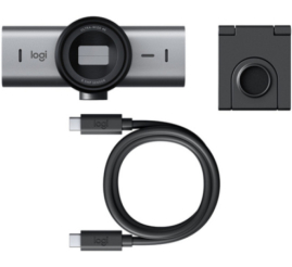 Slika izdelka: Spletna kamera Logitech MX Brio 8,5MP 4K UHD 30FPS 90° USB-C grafitna Autofokus 4xZoom dvojni mikrofon (960-001559)