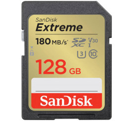 Slika izdelka: Spominska kartica SDXC 128GB Sandisk Extreme 90MB/s/180MB/s U3 V30 UHS-I (SDSDXVA-128G-GNCIN)
