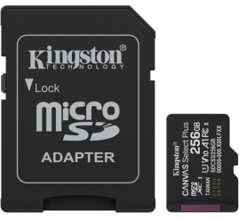 Slika izdelka: Spominska kartica SDXC 256GB Kingston Canvas Select Plus 100MB/s/85MB/s U1 V10 UHS-I +adapter (SDCS3/256GB)