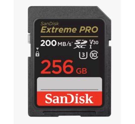Slika izdelka: Spominska kartica SDXC 256GB Sandisk Extreme Pro 200MB/s/140MB/s U3 V30 UHS-I (SDSDXXD-256G-GN4IN)