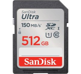 Slika izdelka: Spominska kartica SDXC 512GB Sandisk Ultra 150MB/s/U1 UHS-I (SDSDUNC-512G-GN6IN)