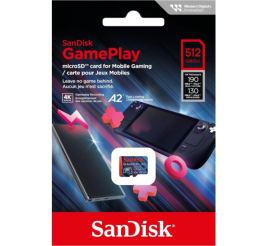 Slika izdelka: Spominska kartica SDXC 512GB Sandisk Play 190MB/s/130MB/s U3 V30 UHS-I (SDSQXAV-512G-GN6XN)