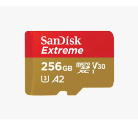 Slika izdelka: Spominska kartica SDXC-Micro 256GB Sandisk 190MB/s/130MB/s U3 V30 UHS-I +adapter (SDSQXAV-256G-GN6MA)