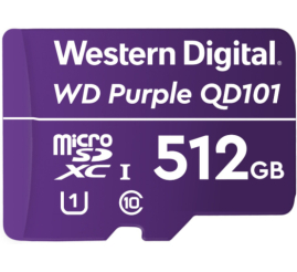 Slika izdelka: Spominska kartica SDXC-Micro 512GB WD Purple 100MB/s/100MB/s U1 UHS-I (WDD512G1P0C)