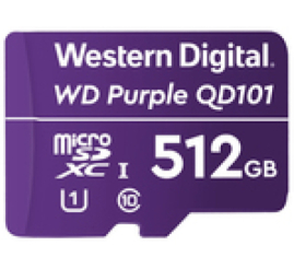Slika izdelka: Spominska kartica SDXC-Micro 512GB WD Purple 100MB/s/100MB/s U1 UHS-I (WDD512G1P0C)