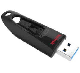 Slika izdelka: Spominski ključek 256GB USB 3.0 SanDisk Ultra 100/40MB/s - črn (SDCZ48-256G-U46)