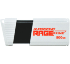 Slika izdelka: Spominski ključek 500GB USB 3.2 Patriot Supersonic Rage 600MB/s plastičen izvlečni bel (PEF500GRPMW32U) 