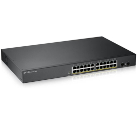 Slika izdelka: STIKALO 24-PORT 2xSFP ZyXEL 100/1000 PoE Managed Rackmount (GS190024HPV2-EU0101F)