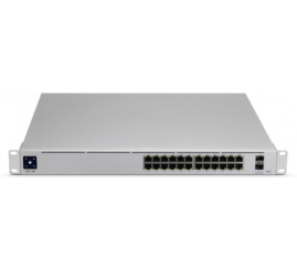 Slika izdelka: STIKALO 24-PORT UBIQUITI UniFi 100/1000 1000 PoE+ Managed Rackmount (USW-Pro-24-POE)