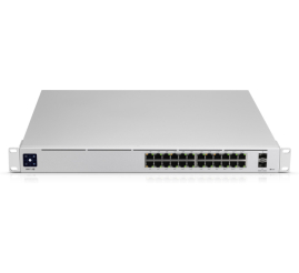 Slika izdelka: STIKALO 24-PORT UBIQUITI UniFi 100/1000 1000 PoE+ Managed Rackmount (USW-Pro-24-POE)