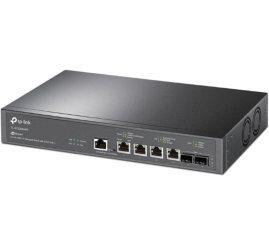 Slika izdelka: STIKALO 4-PORT + 2x SFP TP-Link 10Gbp/s PoE+ (TL-SX3206HPP)