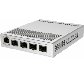 Slika izdelka: STIKALO 4x SFP+ 1-PORT Mikrotik 100/1000/2,5/10Gbp/s Managed (CRS305-1G-4S+IN)