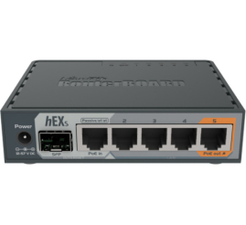 Slika izdelka: STIKALO 5-PORT + 1x SFP Razni proizvajalci HEX S 10/100/1000 (RB760IGS)