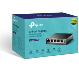Slika izdelka: STIKALO 5-PORT TP-Link 100/1000 PoE (TL-SG1005P-V2)