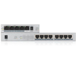 Slika izdelka: STIKALO 8-PORT ZyXEL 100/1000 PoE+ (GS1008HP-EU0101F)
