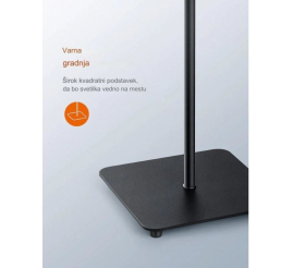 Slika izdelka: TaoTronics LED kovinska talna svetilka 72, visoka 176cm - DL072 črna