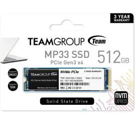 Slika izdelka: TEAMGROUP MP33 512GB M.2 PCIe NVMe (TM8FP6512G0C101) SSD