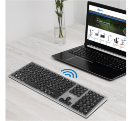 Slika izdelka: Tipkovnica Bluetooth 5.0 Logilink ID0213 DE | srebrna (ID0213)