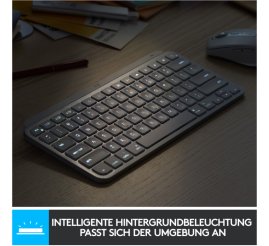 Slika izdelka: Tipkovnica brezžična Logitech MX mini US international | SLO gravura roza LED osvetlitev (920-010500)