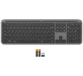 Slika izdelka: Tipkovnica brezžična + Bluetooth Logitech Signature Slim K950 US international | SLO gravura grafitna (920-012465)