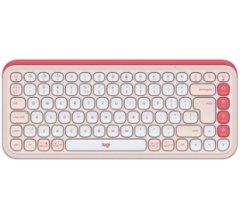 Slika izdelka: Tipkovnica brezžična + Bluetooth Logitech Pop Icon Keys US international | SLO gravura roza (920-013073)