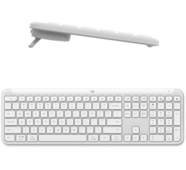 Slika izdelka: Tipkovnica brezžična + Bluetooth Logitech Signature Slim K950 US international | SLO gravura bela (920-012466)