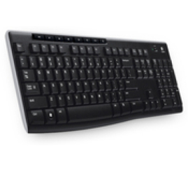 Slika izdelka: Tipkovnica brezžična Logitech K270 US international | SLO gravura črna (920-003738)