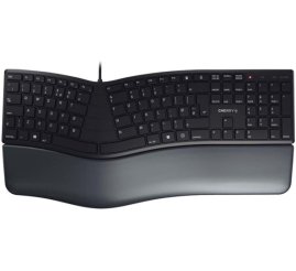 Slika izdelka: Tipkovnica Cherry USB ergonomska KC 4500 ERGO US international Ergonomska črna SLO gravura (JK-4500GB-2)