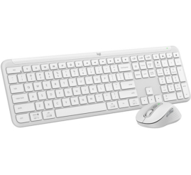 Slika izdelka: Tipkovnica in miš Logitech brezžična + Bluetooth Signature Slim Combo MK950 SLO bela Bolt USB reciever SLO gravura (920-012491)