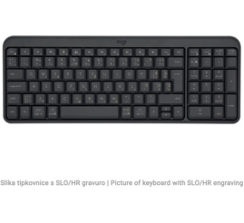 Slika izdelka: Tipkovnica in miš Logitech brezžična MK250 US international grafitna SLO gravura (920-013519)