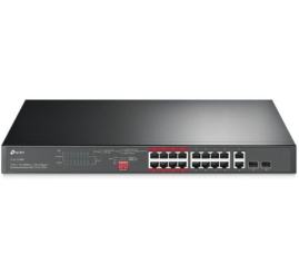 Slika izdelka: TP-LINK 16-Port 10/100 Mbps + 2-Port Gigabit Rackmount switch stikalo z 16-Port PoE+